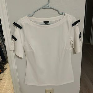 Ann Taylor Blouse with Bow Detailing